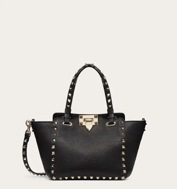 Valentino Mini Rockstud Grainy Calfskin Bag