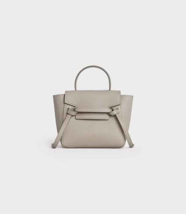 Celine Pico Belt Bag in Grained calfskin Light taupe 